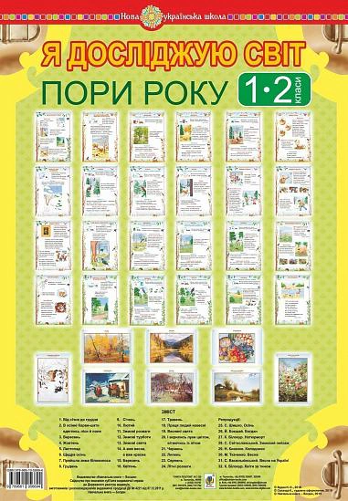 Я досліджую світ. 1-2 класи. Пори року. Таблиці