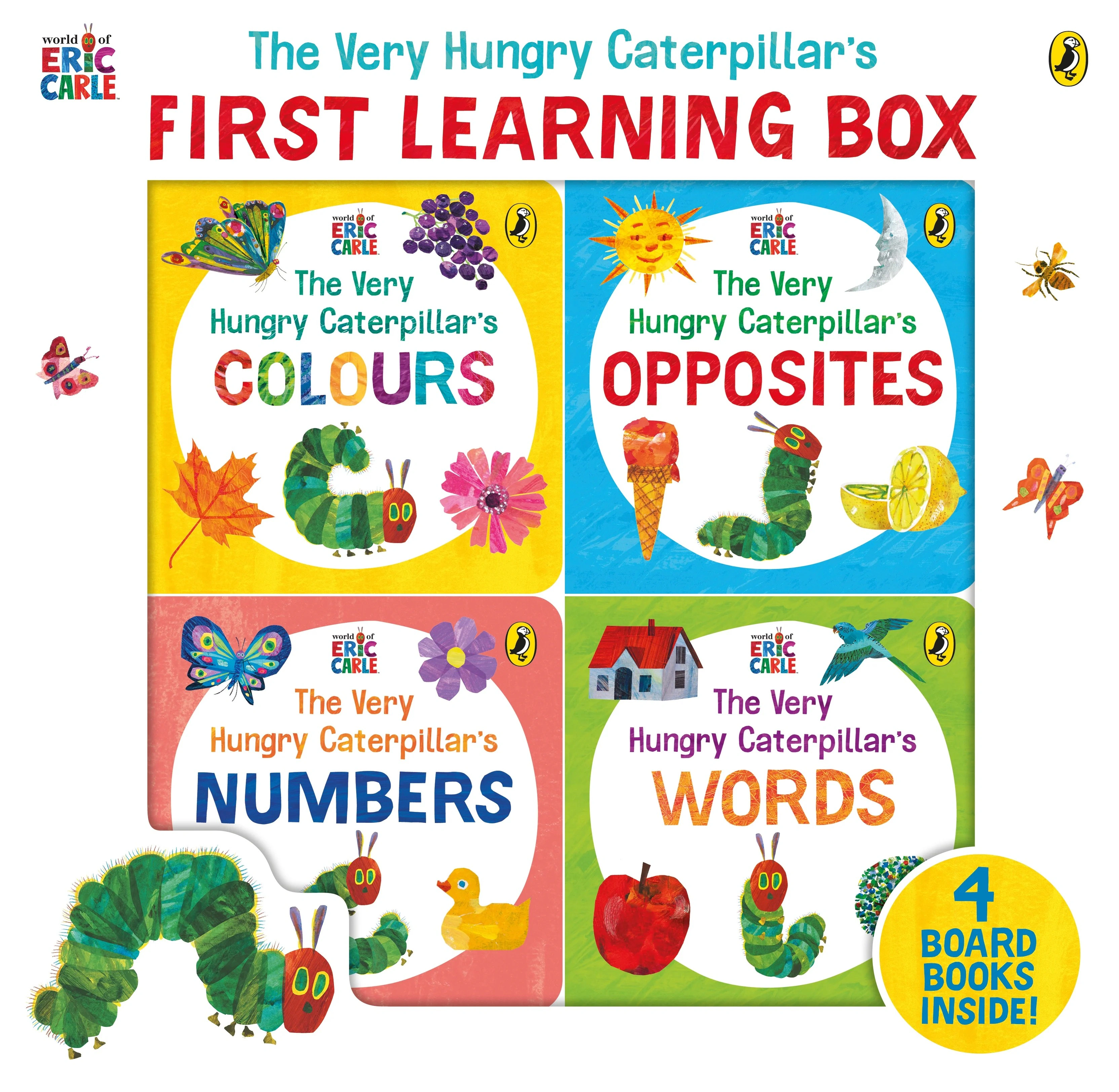 The Very Hungry Caterpillar's: First Learning Box. 4 books inside